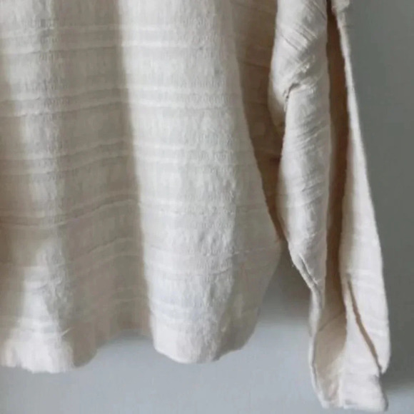 Free People We The Free Calissa Hacci Cream Long Sleeve Crop Top Size S - Picture 3 of 10